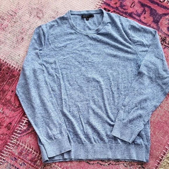 John Varvatos Light Blue Crewneck Sweater - Picture 1 of 5